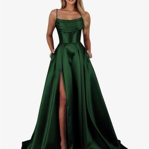 Elegant Green Evening Gown